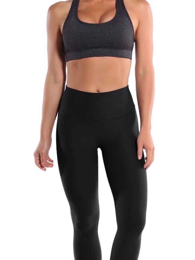 Bubblelime High-Waist Black Active Over The Heel Yoga Pants - Women Small